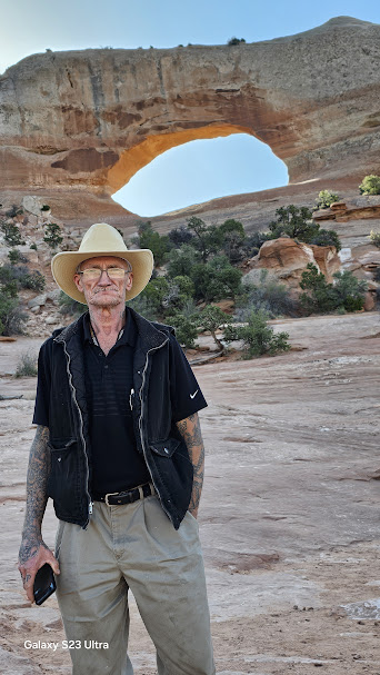 Lonnie at Arches National Park — from Norman sidewalk to the American Southwest